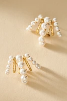 NADRI Farrah Multi-Pearl Hoop Earrings