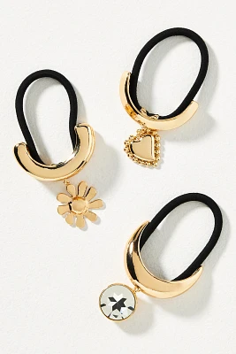 Icon Charm Cuff Hair Ties, Set of 3