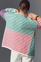 Maeve Stripe Open-Front Cardigan