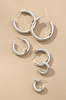 Triple Hoop Earrings, Set of 3