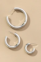 Triple Hoop Earrings, Set of 3