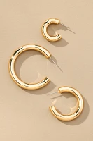 Triple Hoop Earrings, Set of 3