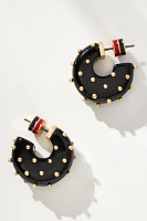 Clare V. Studded Le Hoop Earrings