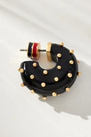 Clare V. Studded Le Hoop Earrings
