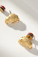 Clare V. Croissant Stud Earrings