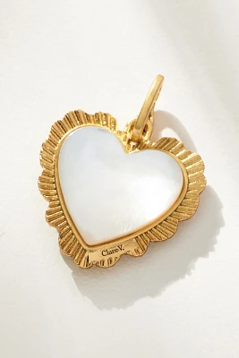 Clare V. Scallop Heart Charm