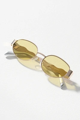Anglo Swiggle-Arm Metal Sunglasses