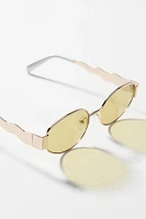 Anglo Swiggle-Arm Metal Sunglasses