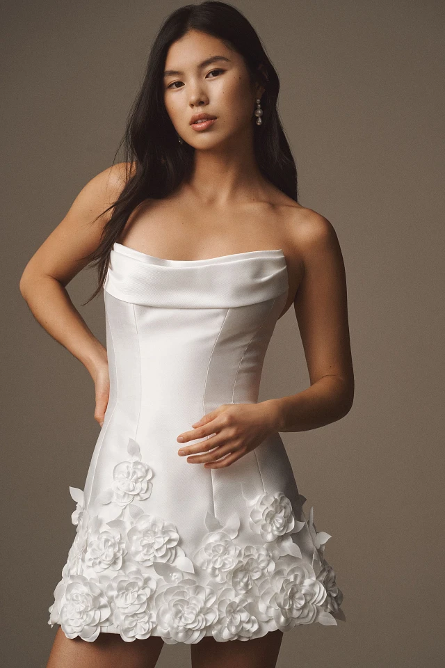 strapless fitted mini dress Shona Joy - Lani Strapless Mini Dress main image 0