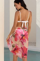 Celandine Printed Silk Chiffon Sarong