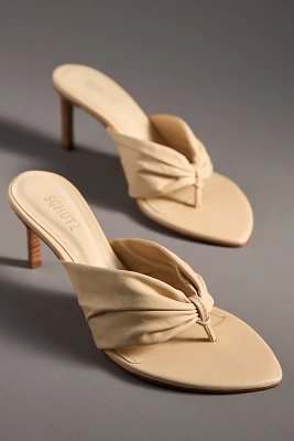 Schutz Lori Mid Thong Heeled Sandals