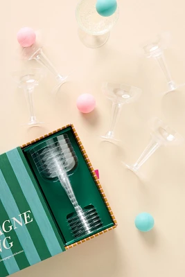 Anthropologie Champagne Beer Pong Game Set