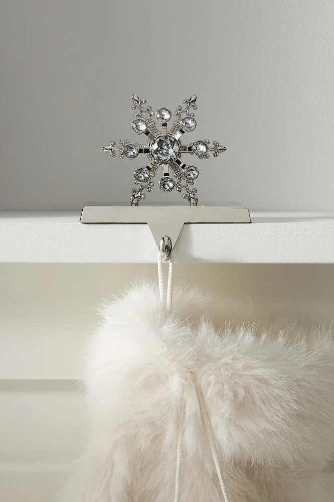 Joanna Buchannan Silver Snowflake Stocking Holder