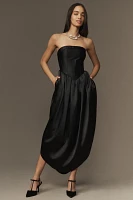 Mare Luna Strapless Tulip Midi Dress