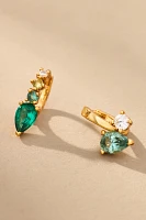 Crystal & Stone Huggie Hoop Earrings, Set of 2
