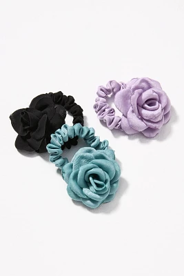 Rose Scrunchies, Set of 3