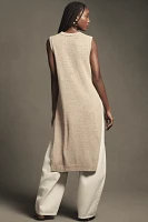 Flat White Side-Button Sweater Tank Tunic