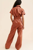 Hutch Vegan Leather Jumpsuit