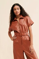 Hutch Vegan Leather Jumpsuit