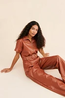 Hutch Vegan Leather Jumpsuit