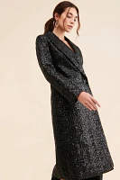 Avec Les Filles Sequin Embellished Overcoat