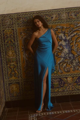 Liv Foster Stretch Satin Maxi Dress