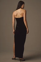 Liv Foster Stretch Velvet Cutout Maxi Dress