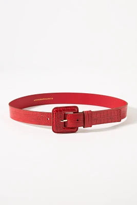 Covered Square Buckle Belt