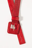 Covered Square Buckle Belt