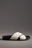 Maeve Scallop Banded Slide Sandals