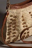 Sensi Studio Beaded Toquilla Straw Crossbody Clutch