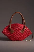 Sensi Studio Thick-Weave Mini Basket Bag