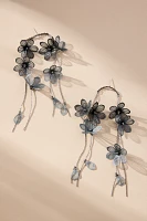 Double Flower Drop Earrings