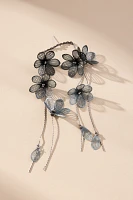 Double Flower Drop Earrings