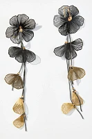 Long Flower Drop Earrings