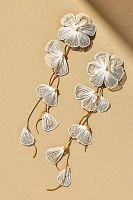 Long Flower Drop Earrings