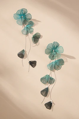 Long Flower Drop Earrings