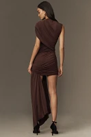 De La Vali Ravenna Draped Jersey Mini Dress