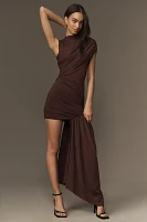 De La Vali Ravenna Draped Jersey Mini Dress