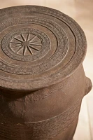 Cast Stone Side Table, Black