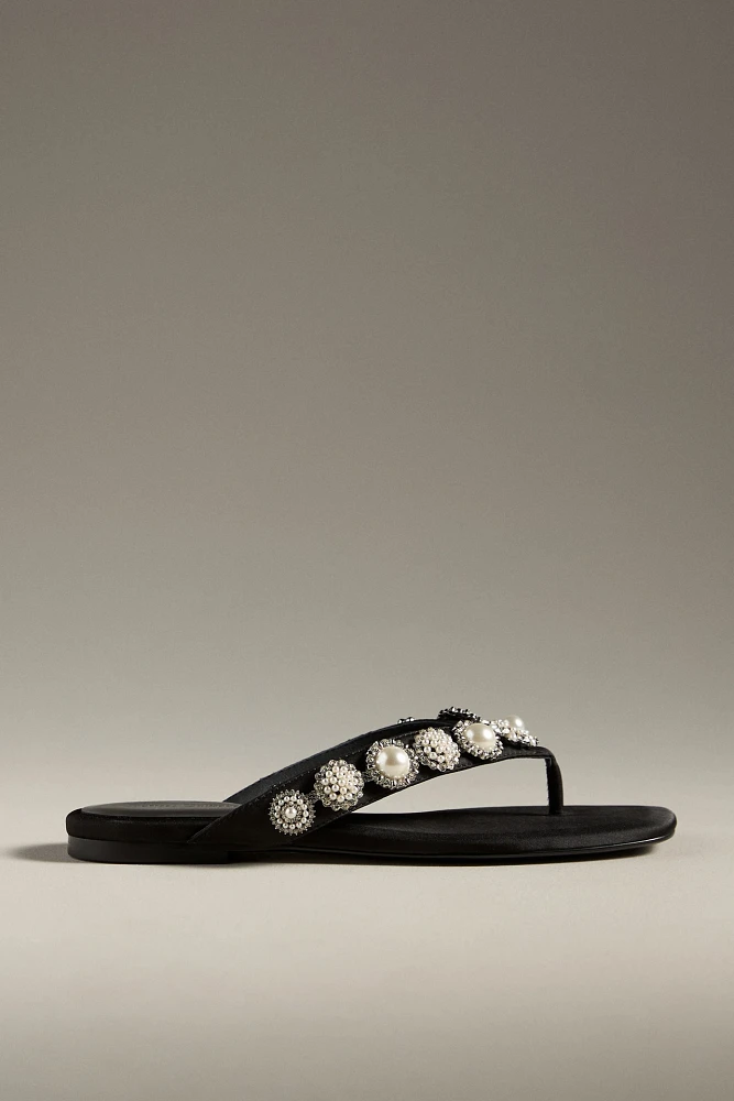 Jeffrey Campbell Merid Embellished Thong Sandals