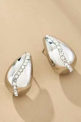 The Petra Drop Earrings: Crystal-Inset Edition