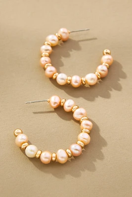 Pearl Hoop Earrings