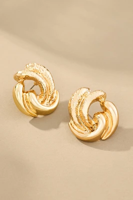 Spiral Molten Post Earrings