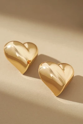 Sculpted Heart Post Earrings