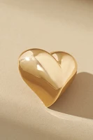 Sculpted Heart Post Earrings