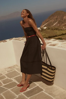 Bembien Bieno Striped Raffia Tote