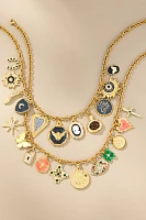 Janey Bee Jems Thick Rolo Chain One-Of-A-Kind Charm Necklace