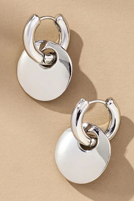 Bottlecap Charm Huggie Earrings