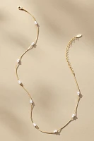 Double Pearl Chain Necklace